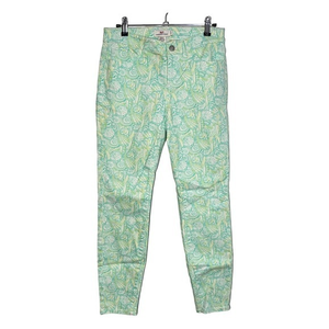 Vineyard‎ Vines Skinny Jeans Nantucket Green Seashells Yellow Printed